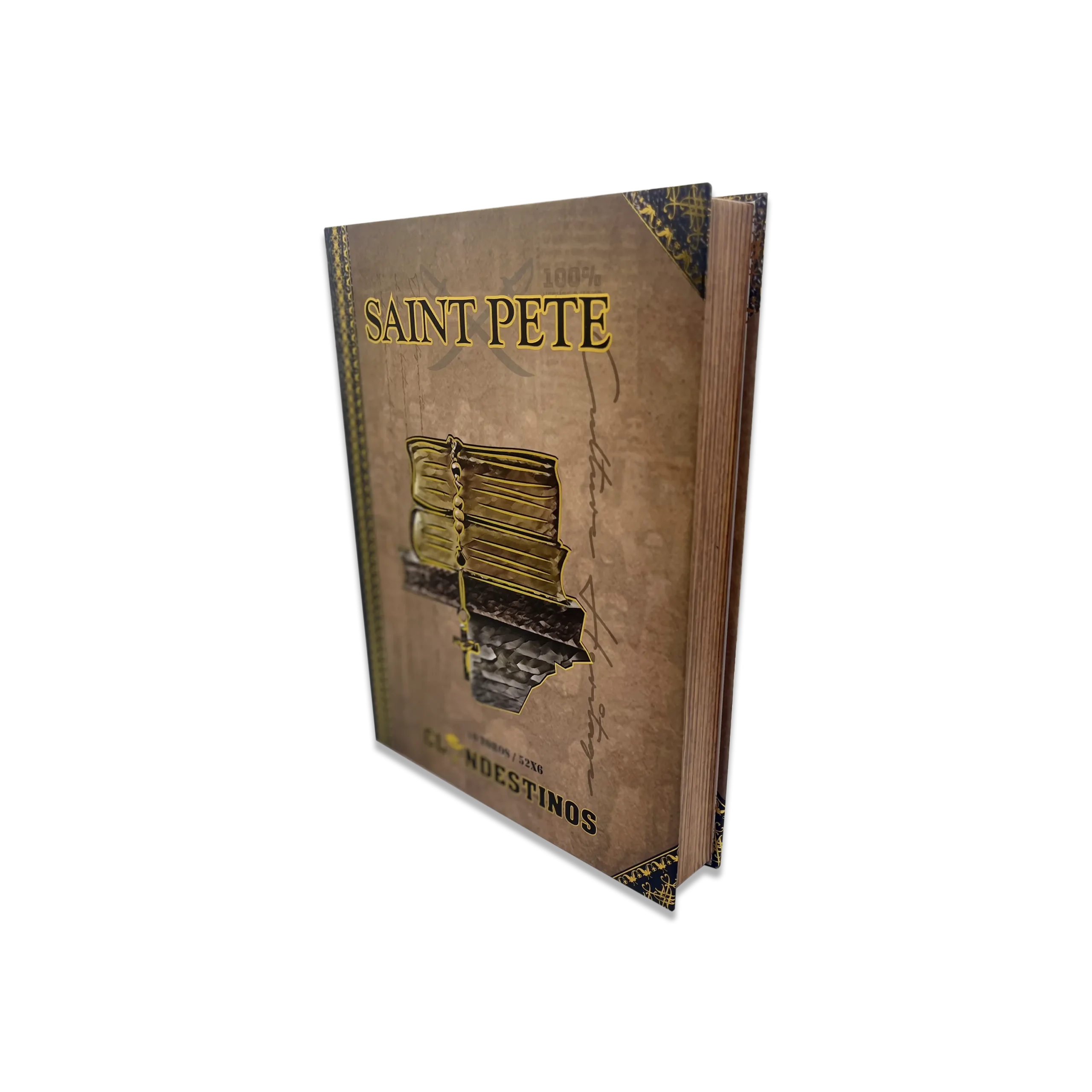 4-clandestinos-cigars-habano-saint-pete-cuban-boutique-cigar-wholesale-luxury-blend-standing-sheets The Saint Pete, like the famous city, will captivate and amaze the cigar aficionado. It offers a mild blend with plenty of character that is usually missing from smooth cigars. This smoke will leave you an aromatic scent without ever becoming spicy or sour. With its earthy taste, it is the perfect smoke for the sophisticated and modern cigar smoker alike.