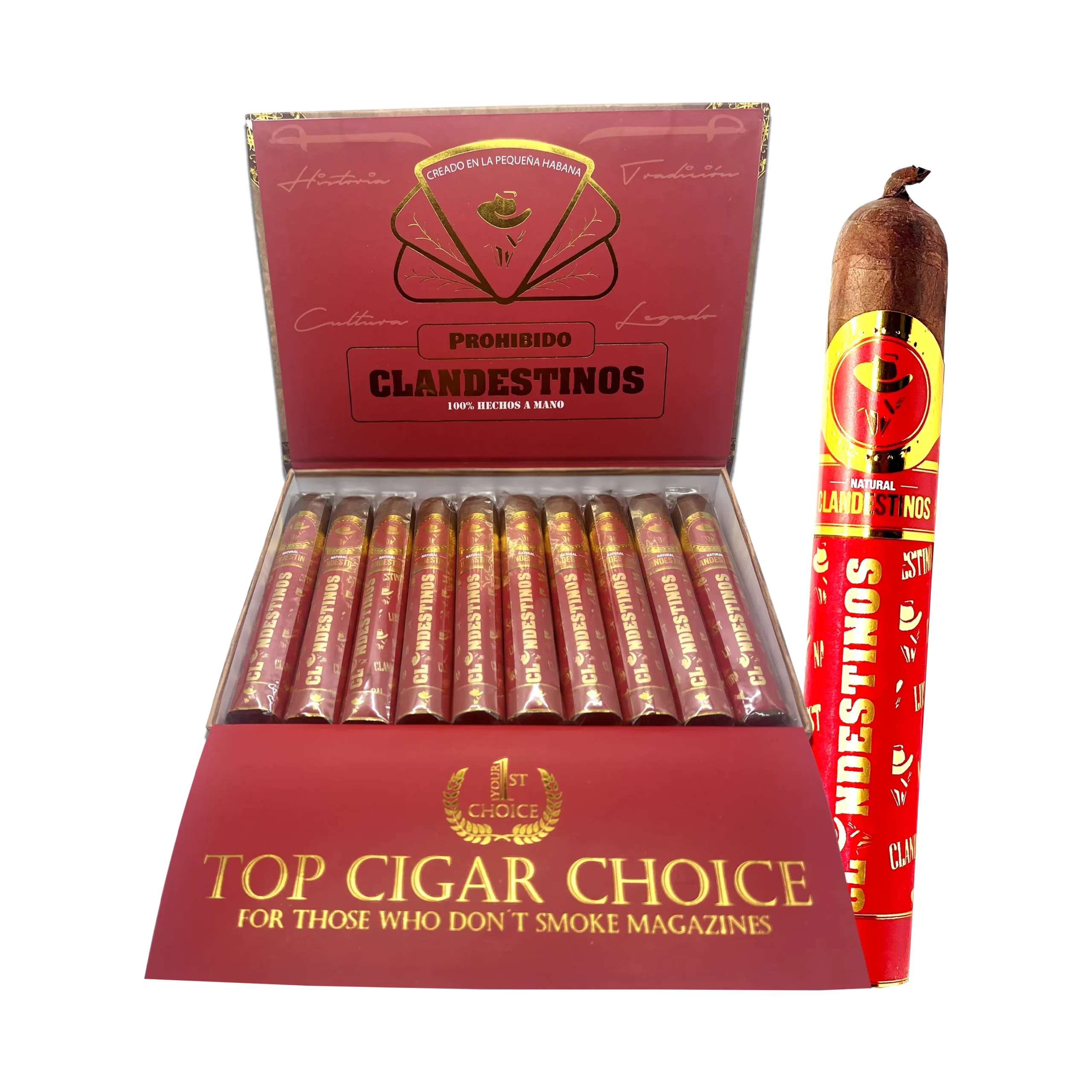 The Prohibidos (Forbidden) got their name from the words of one of their first tasters. “It should be Forbidden to create a cigar with such a nice flavor in a small format.” That phrase perfectly defines what the Forbidden is all about: a delightful flavor in a short smoke for those who do not have the time to enjoy a longer one.